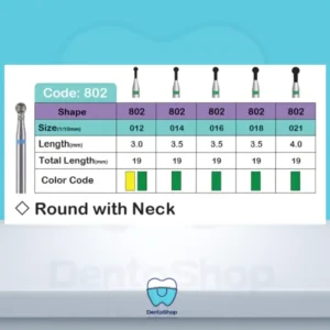 فرز الماسه توربین Round with neck لاستردنت (802)