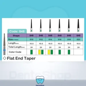 فرز الماسه توربین Flat end taper لاستردنت (848)